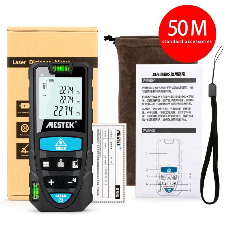 Máy Đo Khoảng Cách laser MESTEK S6 50M 70M 100M