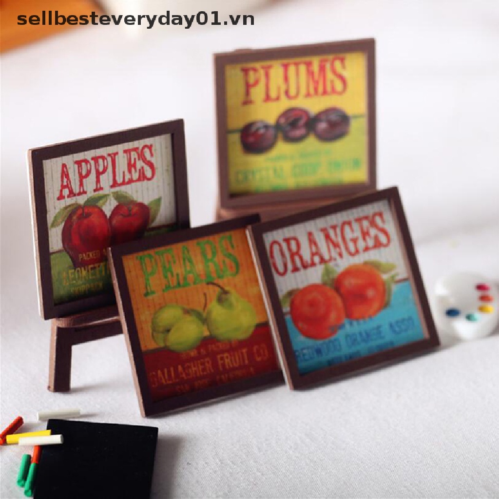Tranh Treo Tường Hình Trái Cây Tỉ Lệ 1 / 12 Dùng Để Trang Trí Nhà Búp Bê