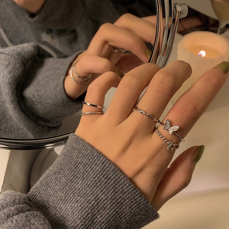 Nhẫn Đeo Tay Hình Bướm Đính Đá Thời Trang Cho Nữ