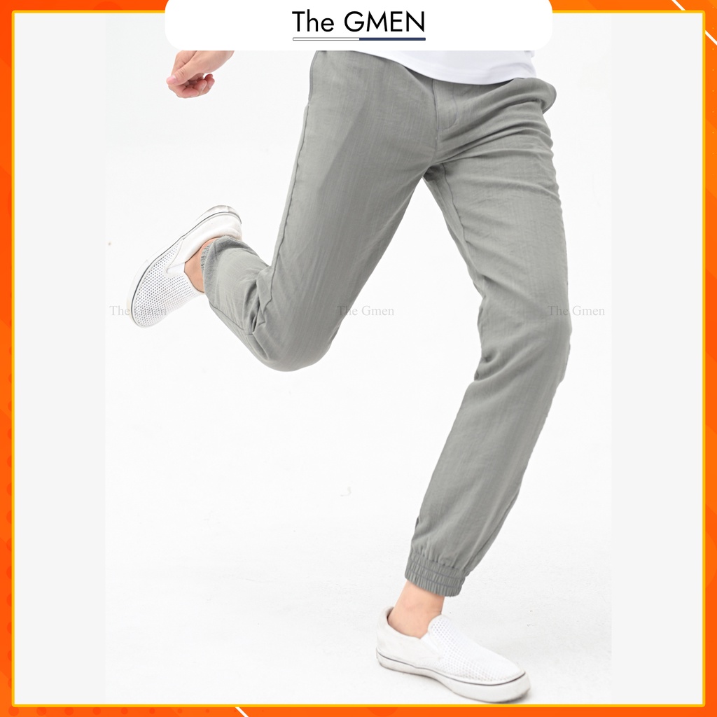 Quần jogger nam The GMEN Flex Jogger chất liệu linen lưng thun co giãn