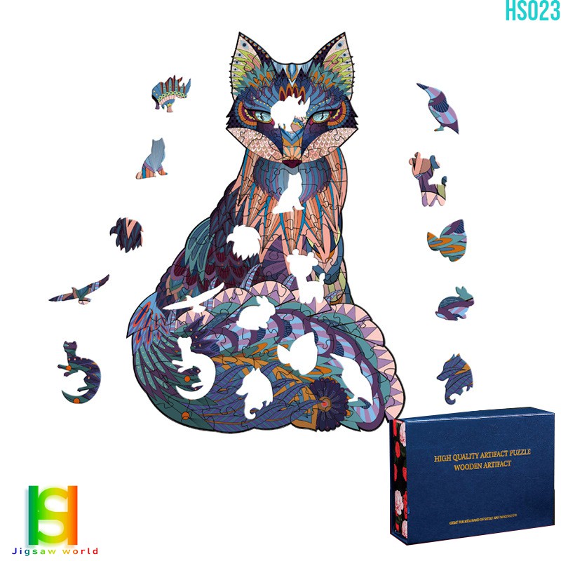 Bộ Ghép Hình Động Vât Bằng Gỗ Miếng JIGSAW - Hình Cáo Fuchs