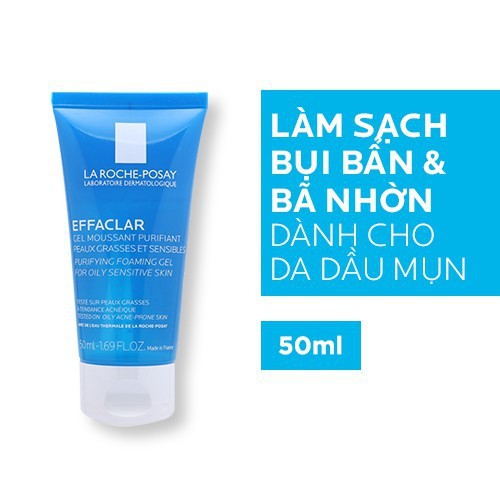 Gel Rửa Mặt Tạo Bọt La Roche-Posay Effaclar Foaming Gel Làm Sạch Dành Cho Da Dầu Nhạy Cảm (400ml/200ml/50ml)
