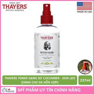 Xịt Khoáng Thayers Toner Hương Dưa Leo Cucumber 237ml (Dành cho da hỗn hợp)
