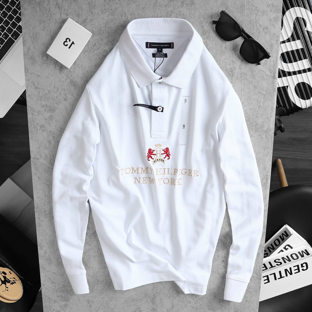 TOMMY HILFIGER ÁO THUN POLO DÀI TAY CỔ BẺ CHUẨN CHẤT