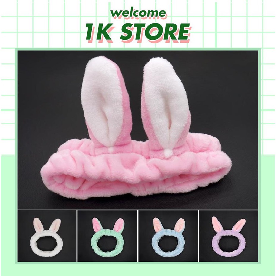 Băng Đô Cài Tóc Thiết Kế Kiểu Thỏ 3D Dễ Thương Dành Cho Nữ (Màu Tùy Chọn)