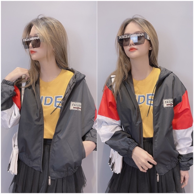 AK25_Áo Khoác Dù Phom Rộng May 2 Lớp_Áo Khoác Thể Thao Unisex Form Rộng Nam/Nữ Ok