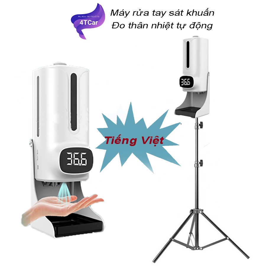 Máy đo thân nhiệt, sát khuẩn khử trùng tự động K9 PRO PLUS "4TCAR PLUS"