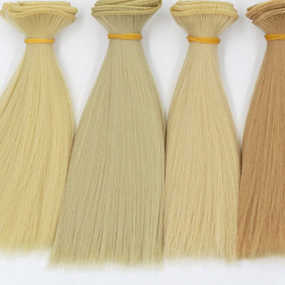 1 Tóc Giả Thẳng Dài 15 Màu Tự Làm Bằng Sợi Tổng Hợp Cao Cấp Có Dây Chịu Nhiệt Cho Búp Bê