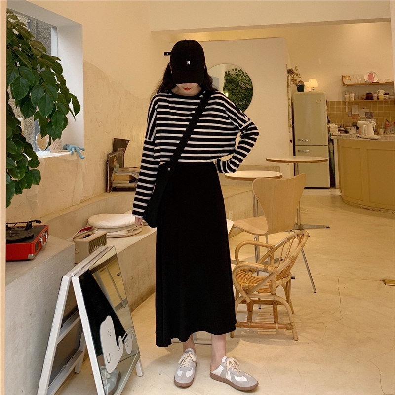 Chân Váy Chữ A Dáng Dài Vải Cotton Thời Trang Mùa Hè Cho Nữ