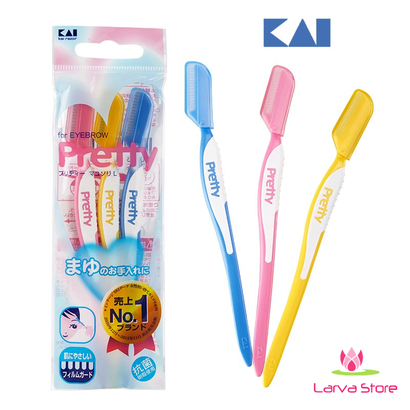 Set 3 dao cạo lông mày Pretty KAI hàng Nhật - Larva Store