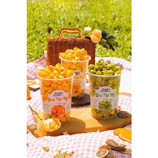Bỏng ngô mỹ Đôla’s corner vị caramel , matcha,phomai hộp 120g