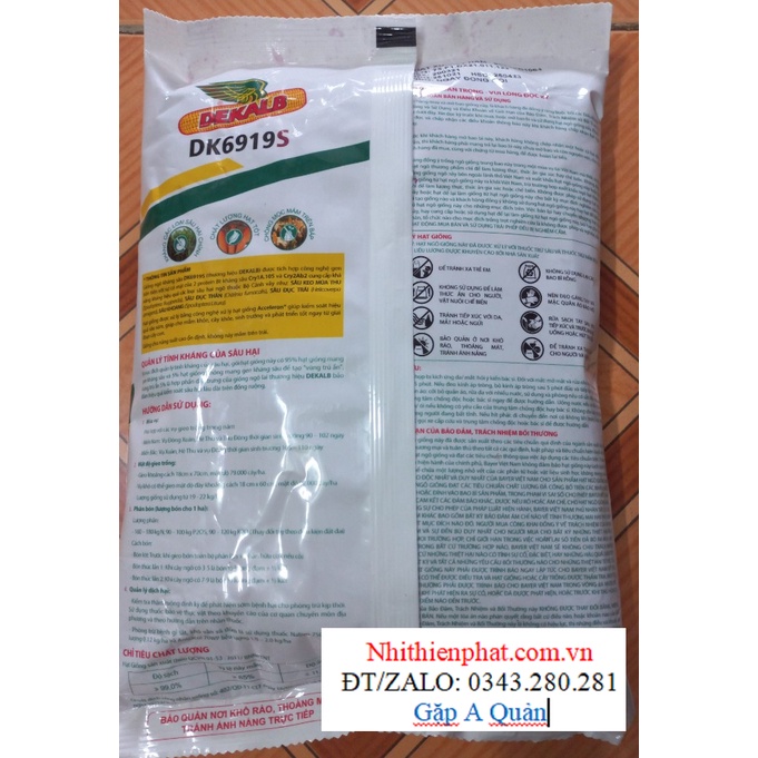 Hạt giống ngô Bắp) kháng sâu DK6919S