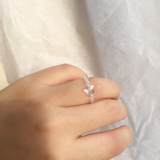 Nhẫn hạt cườm hoa cúc handmade