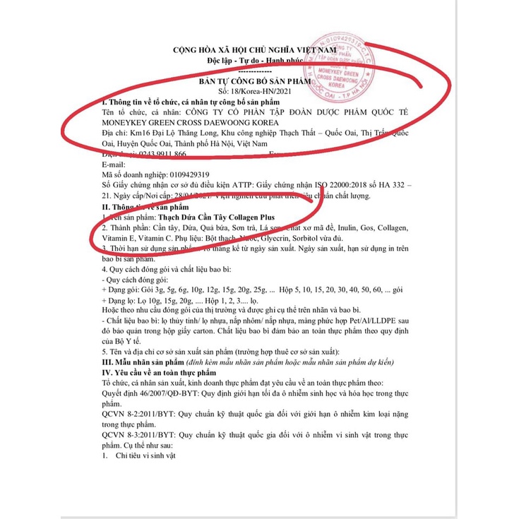 Thạch dứa cần tây Colagen giảm cân hàng chính hãng