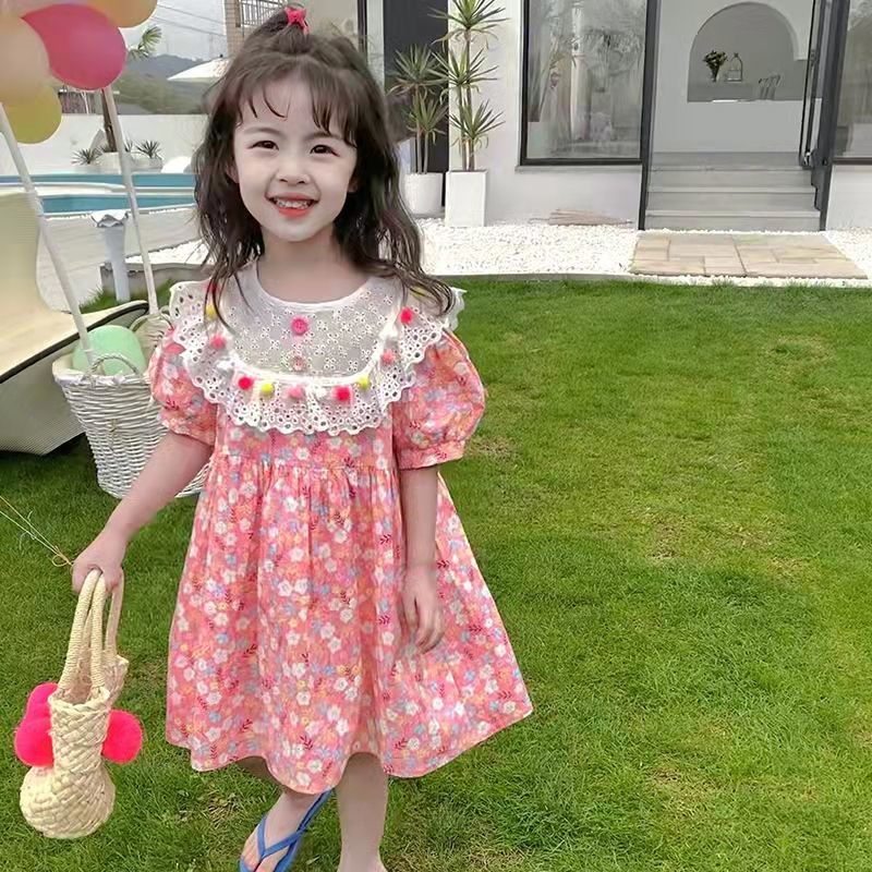 Đầm Công Chúa Tay Ngắn Thiết Kế Mới Thời Trang Mùa Hè Theo Phong Cách Hàn Quốc