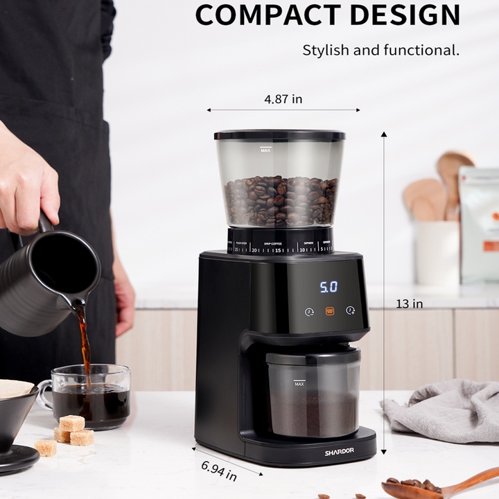 Máy xay hạt cà phê Espresso thương hiệu cao cấp Shardor BD-CG015 Công suất 150W - Hàng Nhập Khẩu
