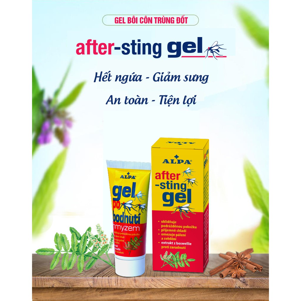 Gel bôi côn trùng cắn AFTER STING - Giảm sưng, ngứa, kích ứng da do muỗi, kiến ba khoang, côn trùng cắn [HÀNG SÉC]