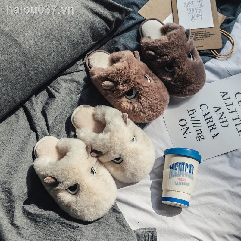 Dép Bông Đi Trong Nhà Giữ Ấm Mùa Đông Hình Hoạt Hình Dễ Thương Cho Nữ