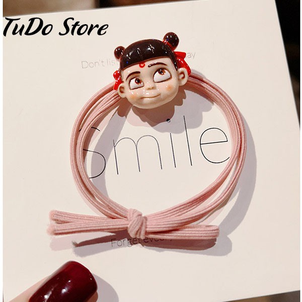 Dây buộc tóc co giãn hình mặt cười thời trang Hàn quốc cho nữ P03