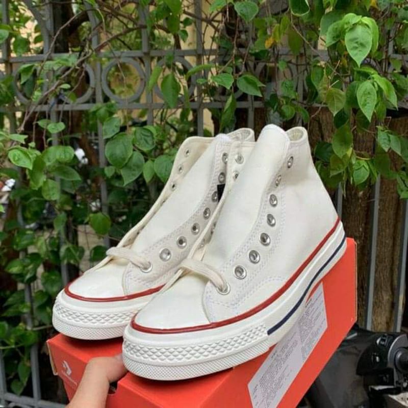 Giày Thể Thao CV1970s Trắng Cổ Cao Nam, Nữ - Sneaker Converse R1:1 Cao Cấp Full Box Bill