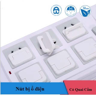 Combo Set 5 nút bịt ổ điện chống giật chống cháy an toàn cho bé