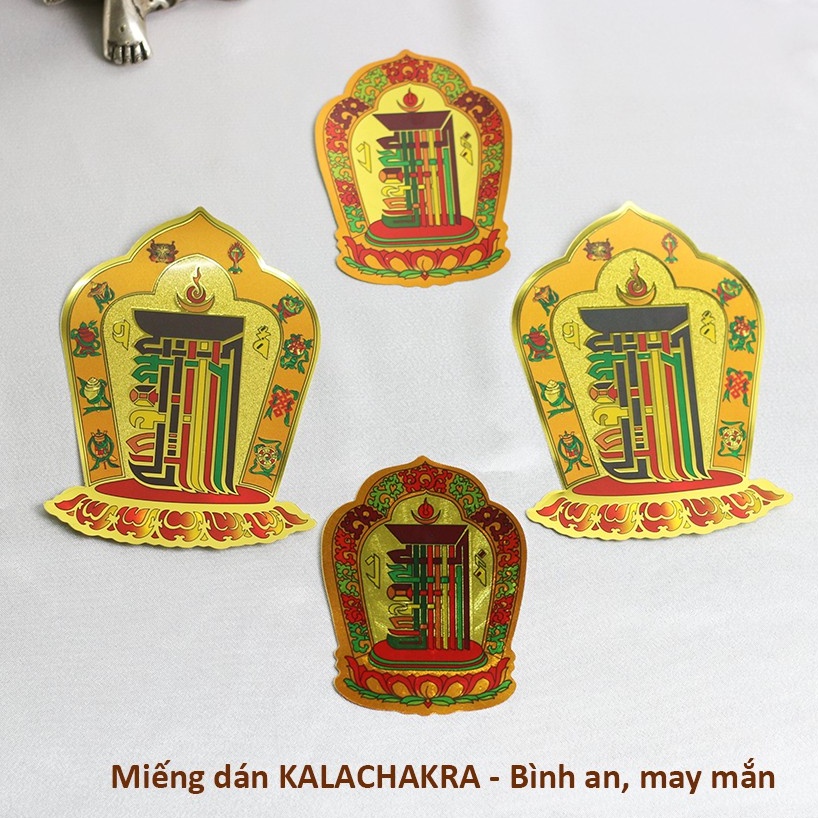 Miếng dán Kalachakra Bình an, May mắn cho điện thoại, nhà cửa, mọi mặt phẳng - Trong Nhà