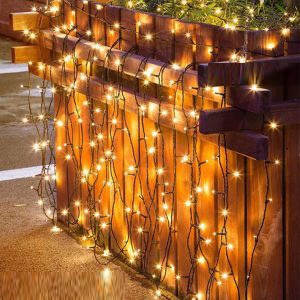 Bộ đèn led nhấp nháy 20m dây đen ánh sáng vàng, 7 màu trang trí cây thông Giáng sinh Noel, trang trí cây mai cây đào Tết