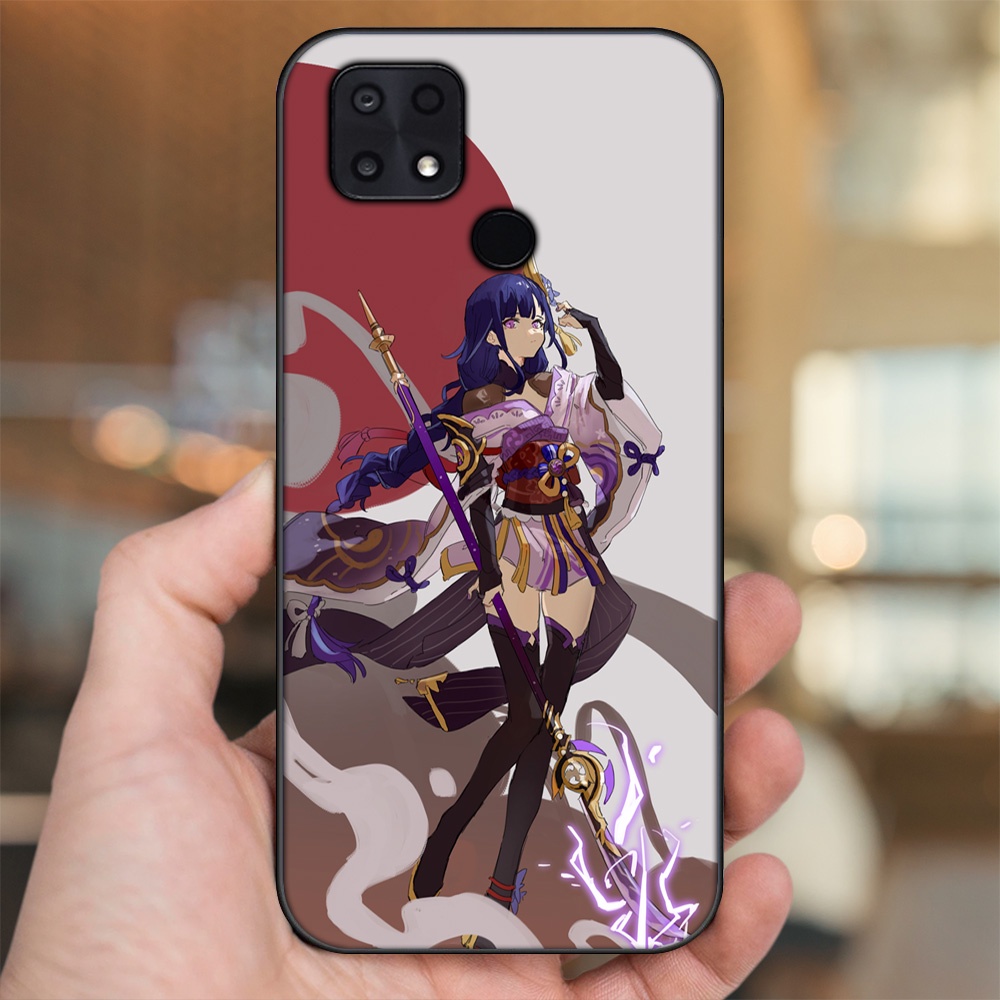 Ốp lưng Xiaomi Poco C40 viền đen in hình Raiden Shogun Genshin Impact