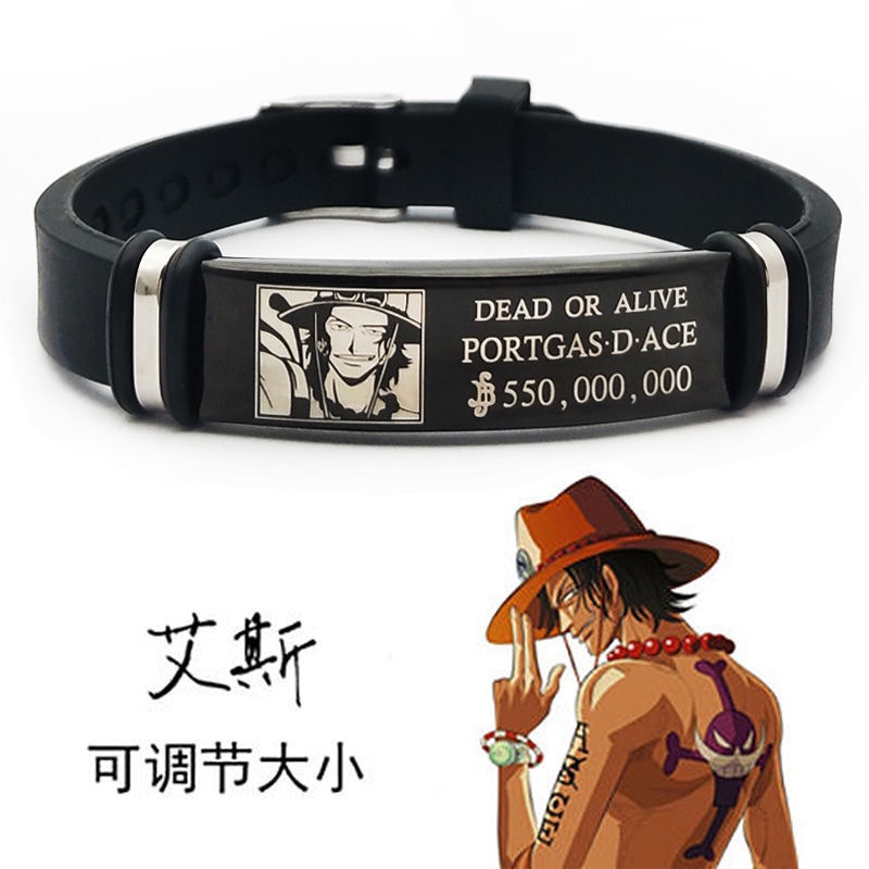 💥COD💥One Piece truy nã vòng đeo tay anime vòng đeo tay ngoại vi Luffy Acequà sinh nhật