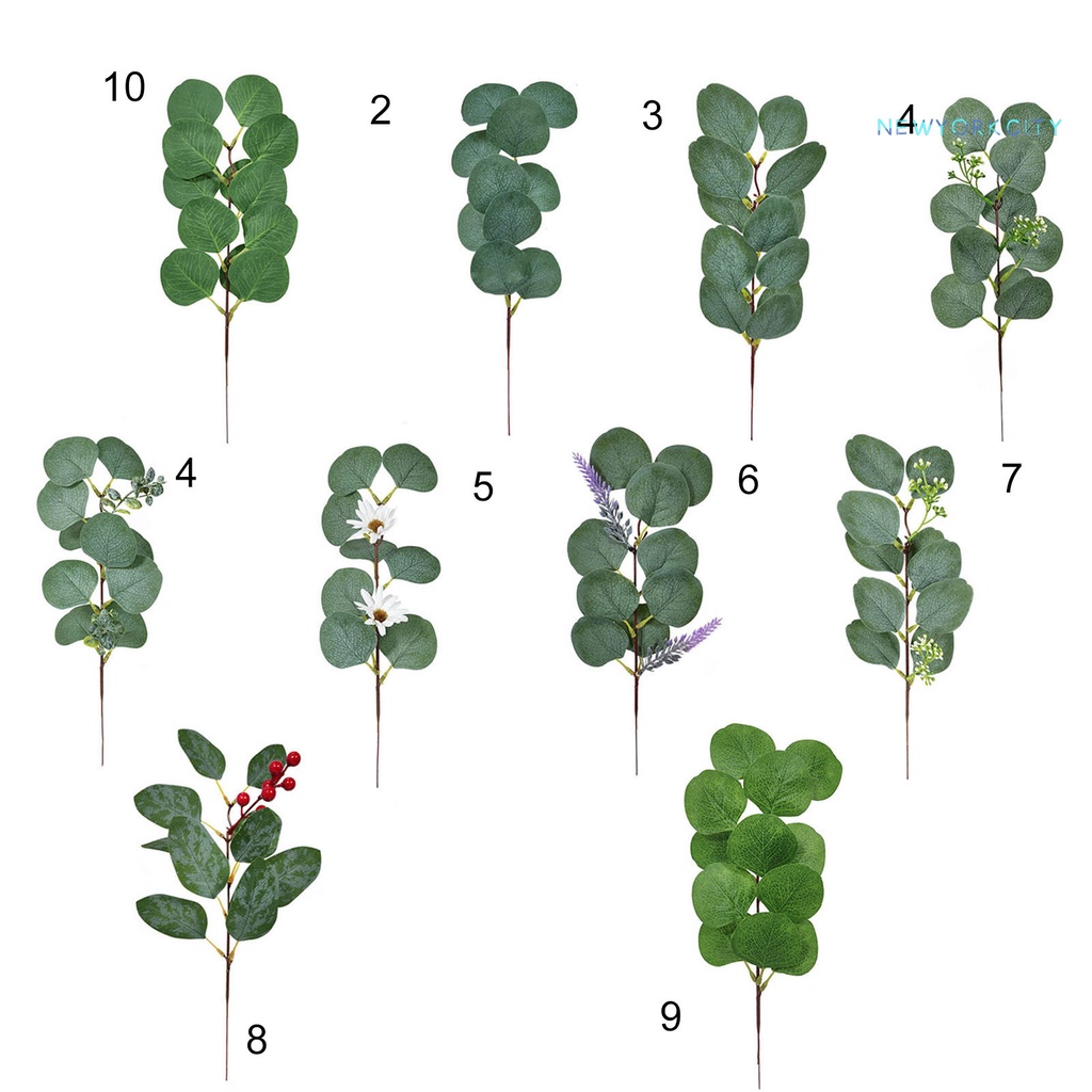 1 Bó Lá Khuynh Diệp Nhân Tạo Nhiều Màu Trang Trí Tiệc Cưới
