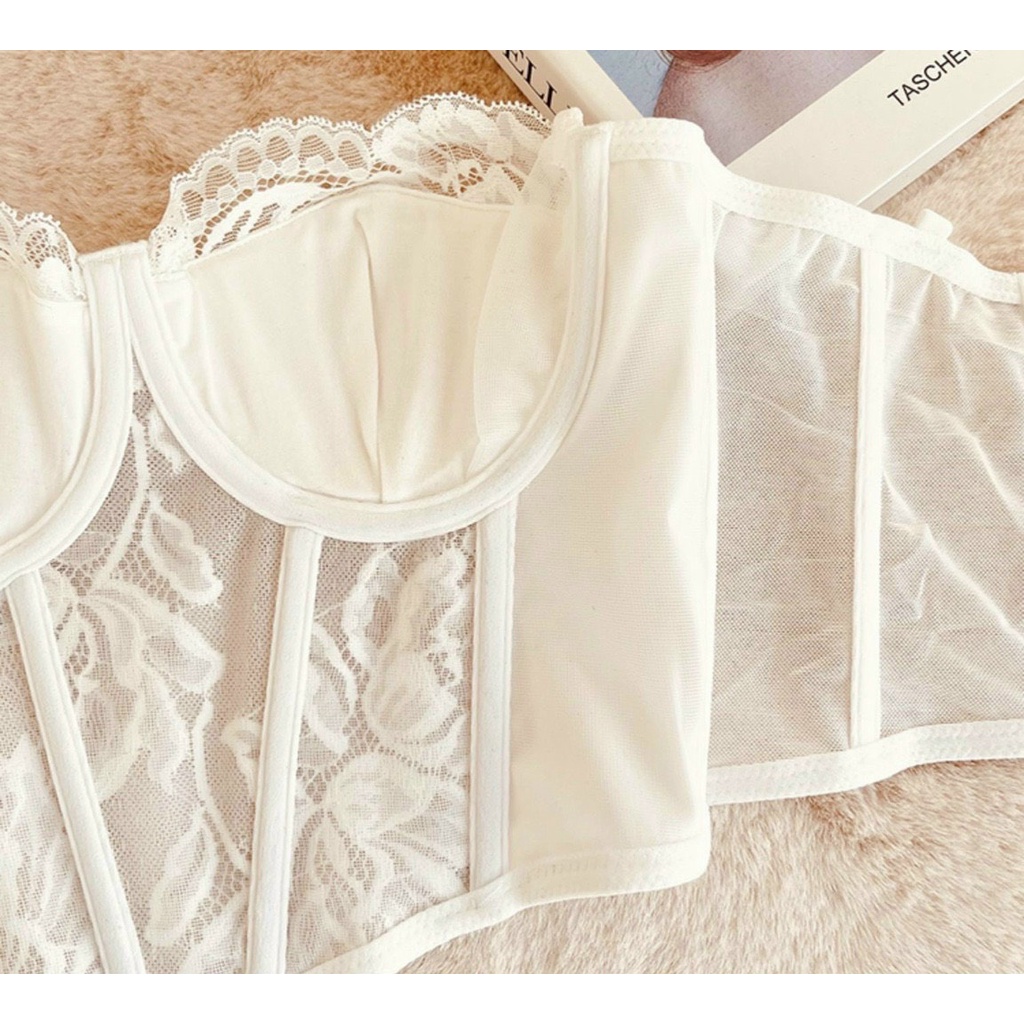 Áo bra nữ ren hoa siêu cấp có gọng dẻo áo bra sexy có dây mã EBALB06