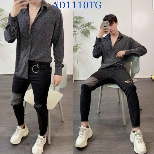 Quần Jean Nam TENJI STORE AD1110TG Jean Nam Đen Cao Cấp Trẻ Trung Phong Cách Cá Tính Giá Gốc Tận Xưởng (44 - 70KG)