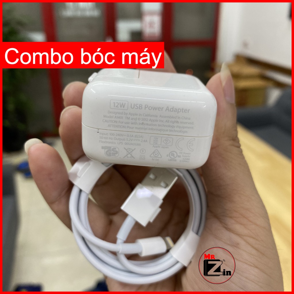 Combo bộ sạc 12W bóc máy dùng cho các đời iphone ipad ( hàng chính hãng )