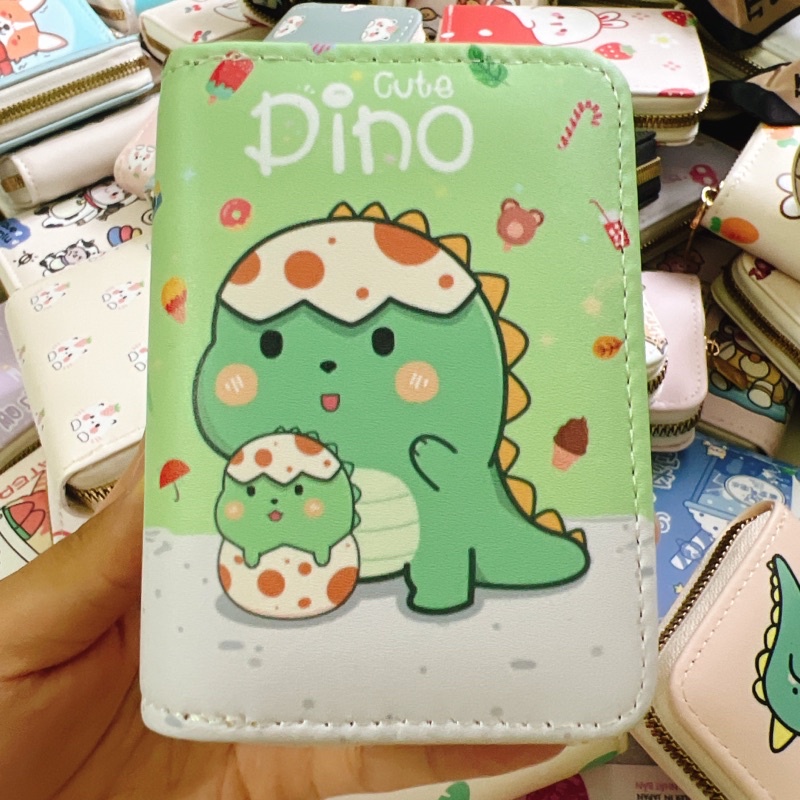 Ví mini nhiều ngăn hình chú khủng long Dino dễ thương December08.store