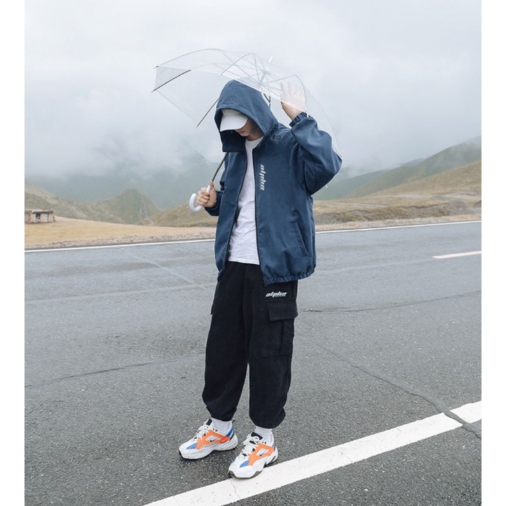 Áo khoác dù lì mềm mịn chữ phản quang nam nữ mặc được unisex ulzzang - ẢNH THẬT