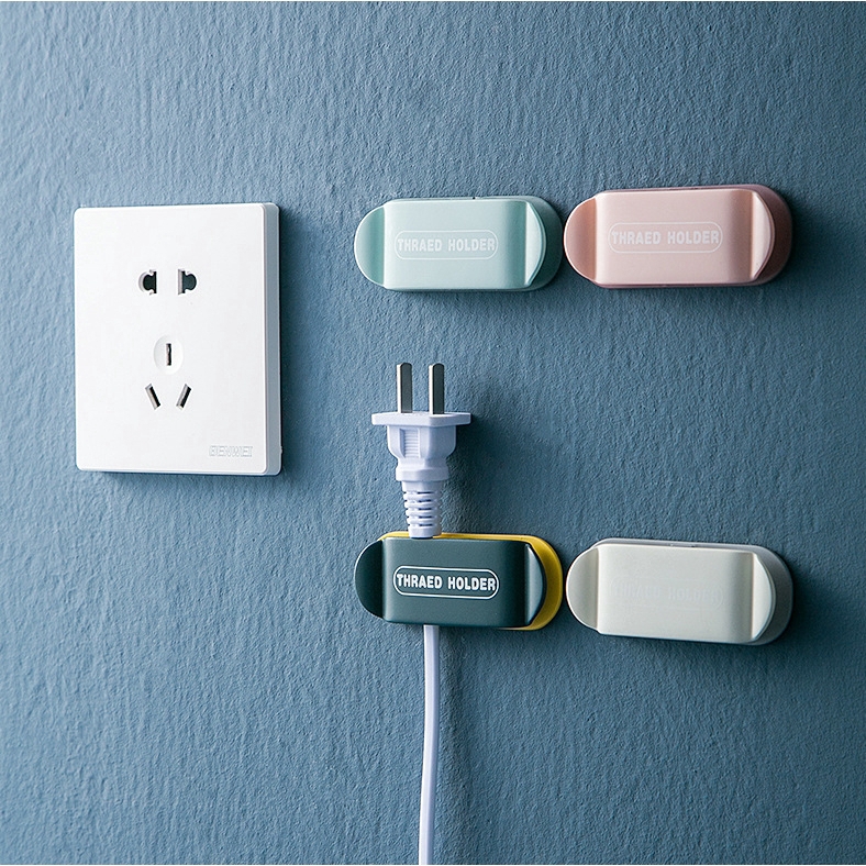Set 4 móc cố định dây cáp gắn tường không cần khoan tiện lợi