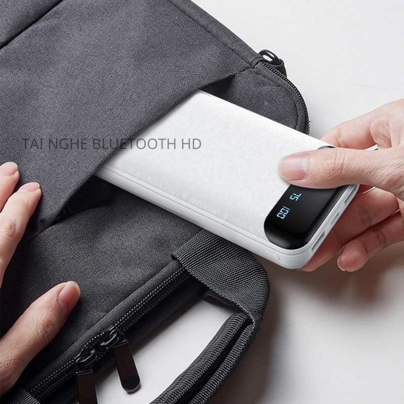 Sạc dự phòng AK98 10000mAh 2 cổng USB hỗ trợ sạc nhanh màn hình LED hiển thị pin dự phòng