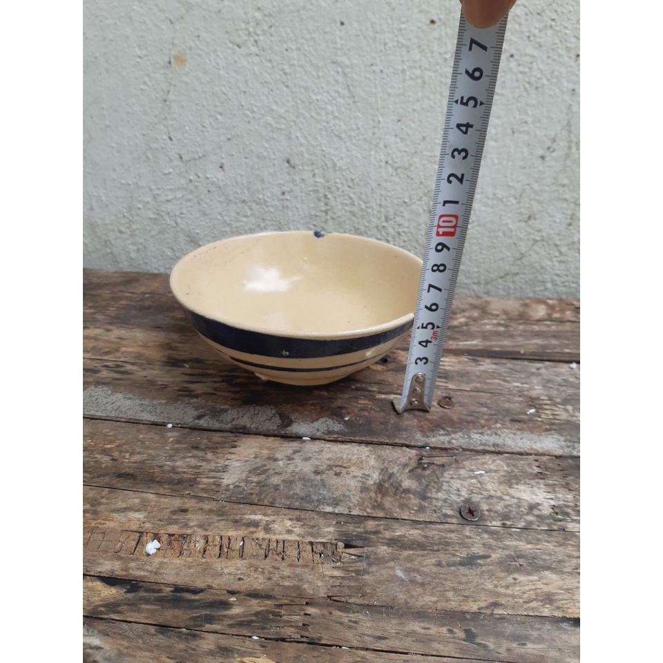 Tô sành viền xanh đường kính 14cm