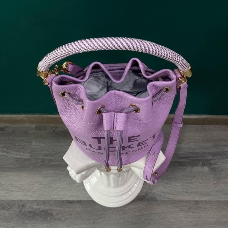 TNS-Túi bucket rút dây siêu  Marcie leather bucket bag--tone tím lavender cá tính trendy
