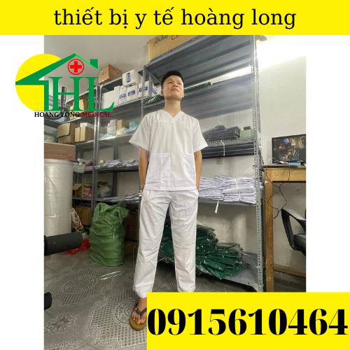 Bộ Scrups bác sĩ, bộ kĩ thuật viên phòng mổ, quần áo blouse nam/nữ màu màu trắng