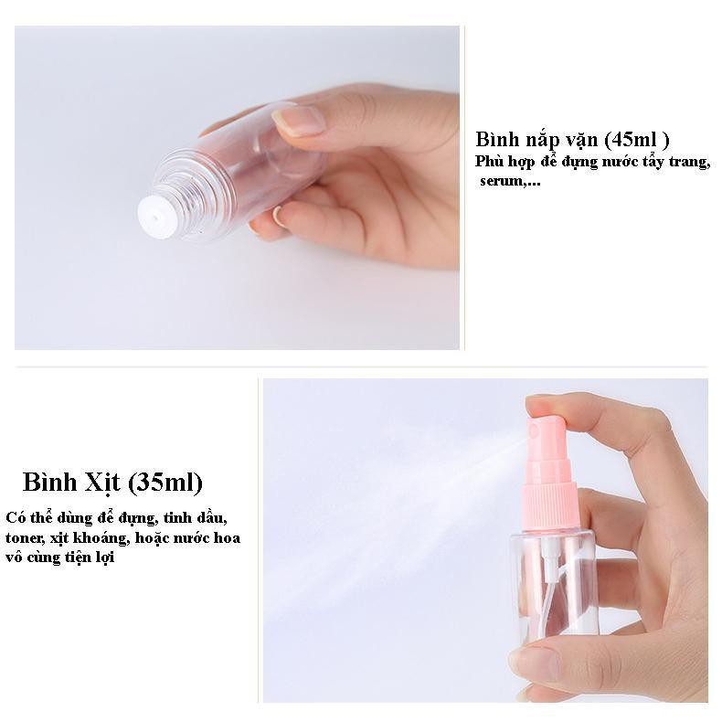 Bộ chiết mỹ phẩm du lịch Lameila empty bottle No.La1077 NPP Shoptido