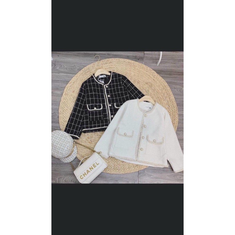 [CÓ SẴN] Áo khoác dạ tweed khuy ngọc mã 6621 (hàng chuẩn SDD) | BigBuy360 - bigbuy360.vn