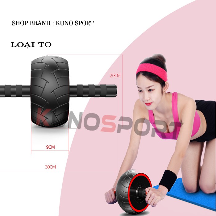 Con lăn tập bụng 1 bánh cao cấp KUNOSPORT tập gym giảm mỡ bụng tại nhà - KN02