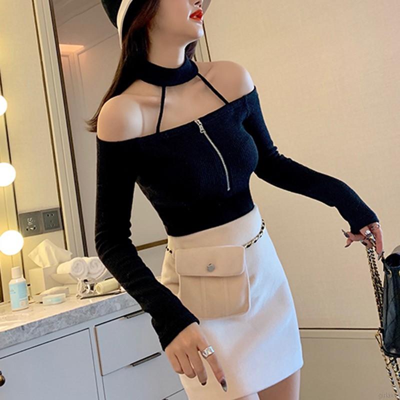 Áo thun dài tay hở vai gợi cảm dành cho nữ