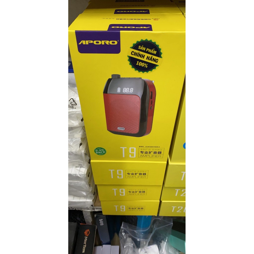 Máy trợ giảng APORO T9 FM không dây ( Tặng cục sạc nguồn)
