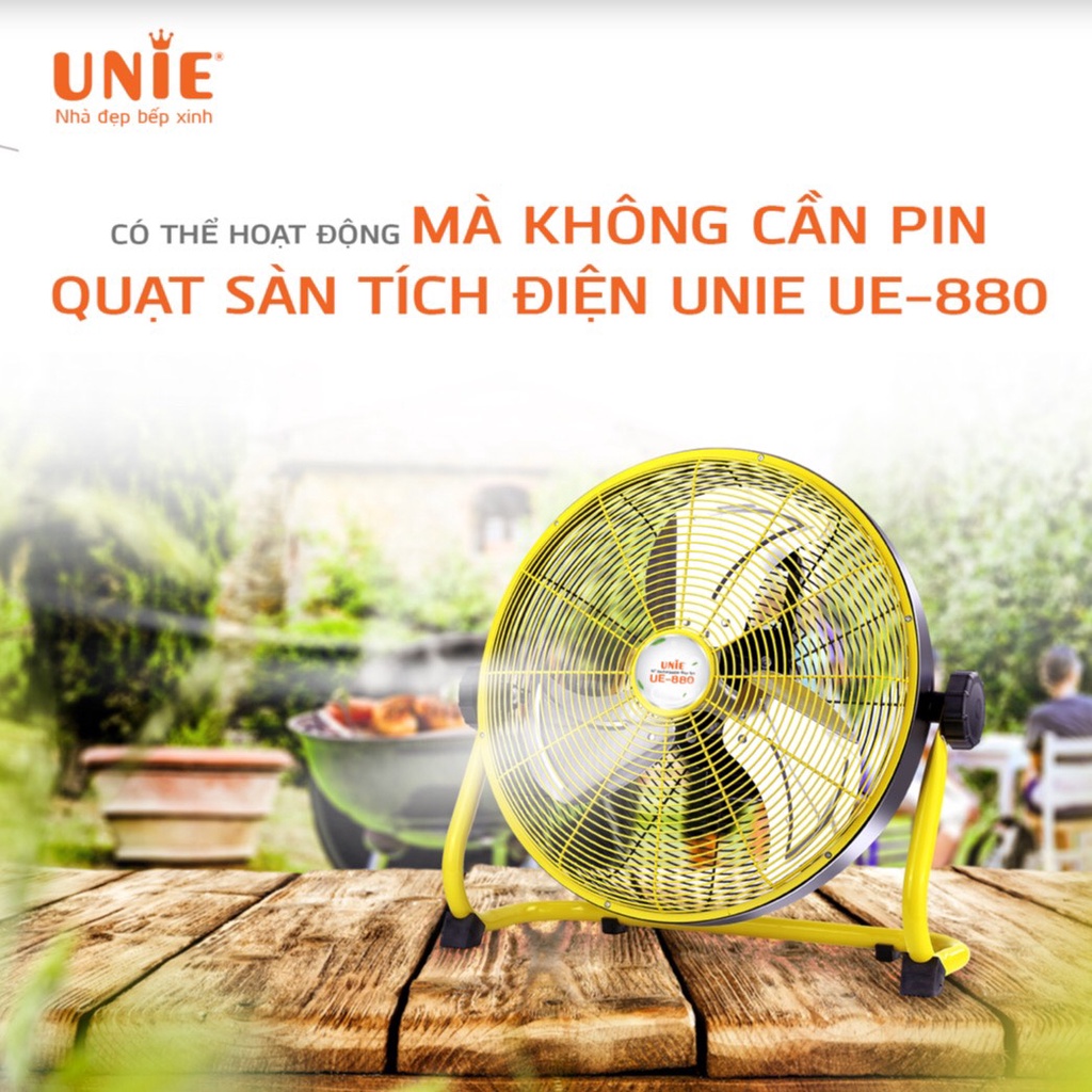 QUẠT SÀN TÍCH ĐIỆN UNIE UN-880,QUẠT TÍCH ĐIỆN LOẠI TO HÀNG CHÍNH HÃNG BẢO HÀNH 12 THÁNG