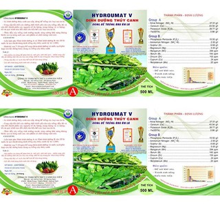 COMBO 2 CẶP DUNG DỊCH THỦY CANH HYDROUMAT V LOẠI 1