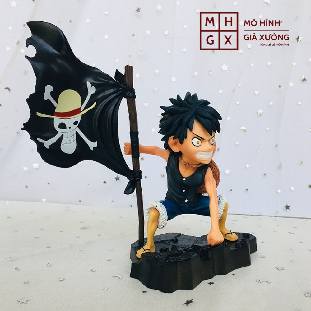 Mô hình Luffy mũ rơm One Piece Cầm cơ của Băng Cao 18cm - Tượng Figure Monkey D.Luffy