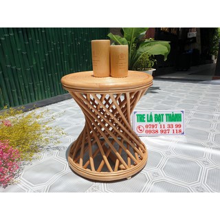 Ghế đôn mây ko tựa, ghế mây ngồi cao cấp uống trà làm móng ngồi spa