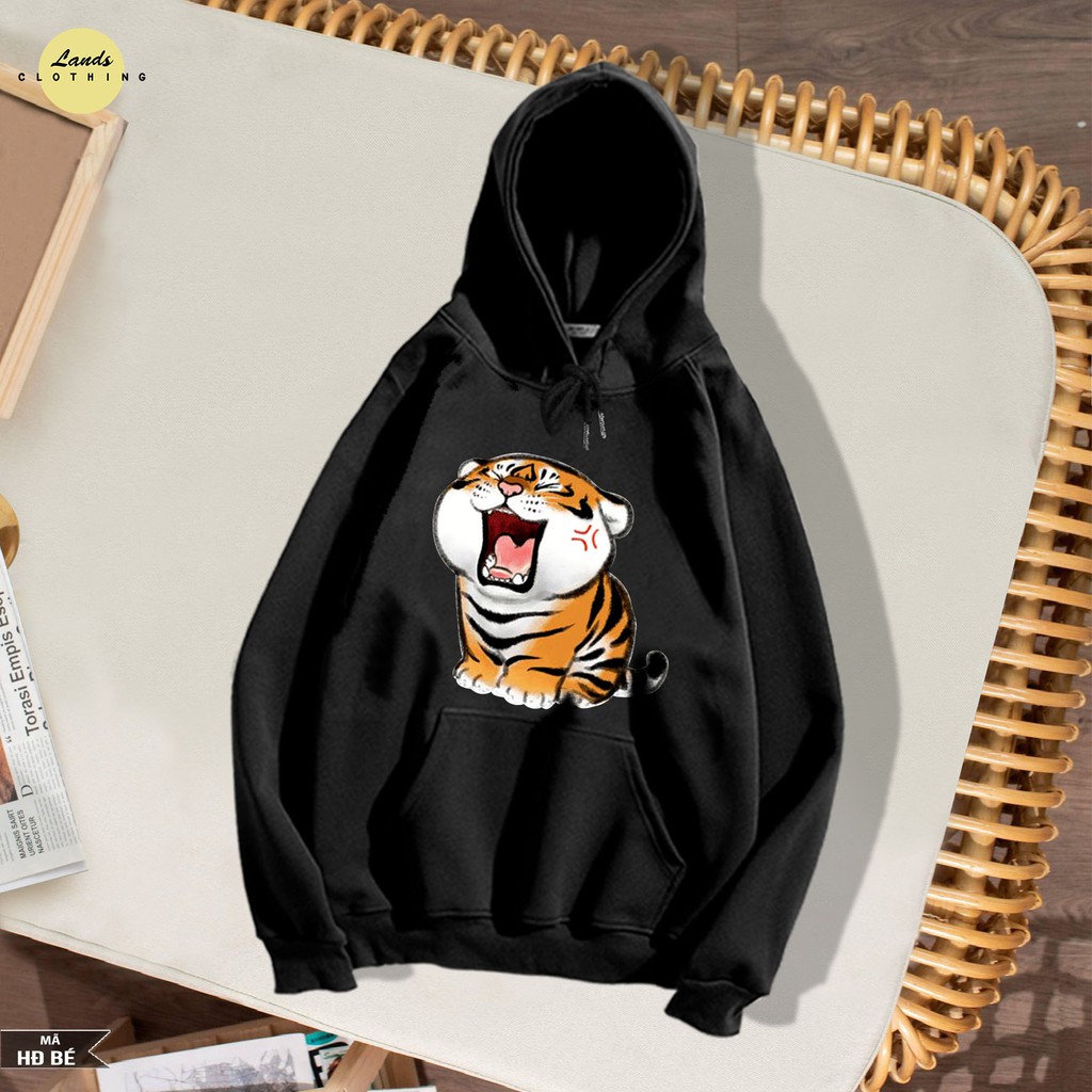 Áo HOODIE hình HỔ ĐÁNG YÊU CỰC NGẦU, chất nỉ bông 2 lớp cao cấp chống xù mặt ngoài